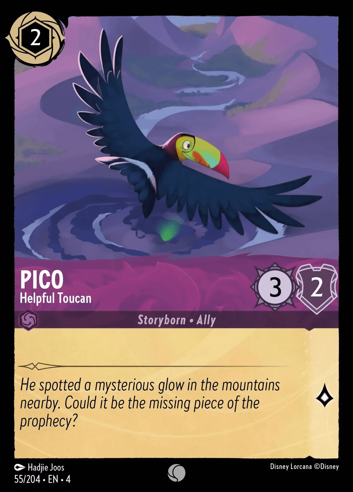 Pico - Helpful Toucan — Ursula's Return Disney Lorcana card by Hadjie Joos