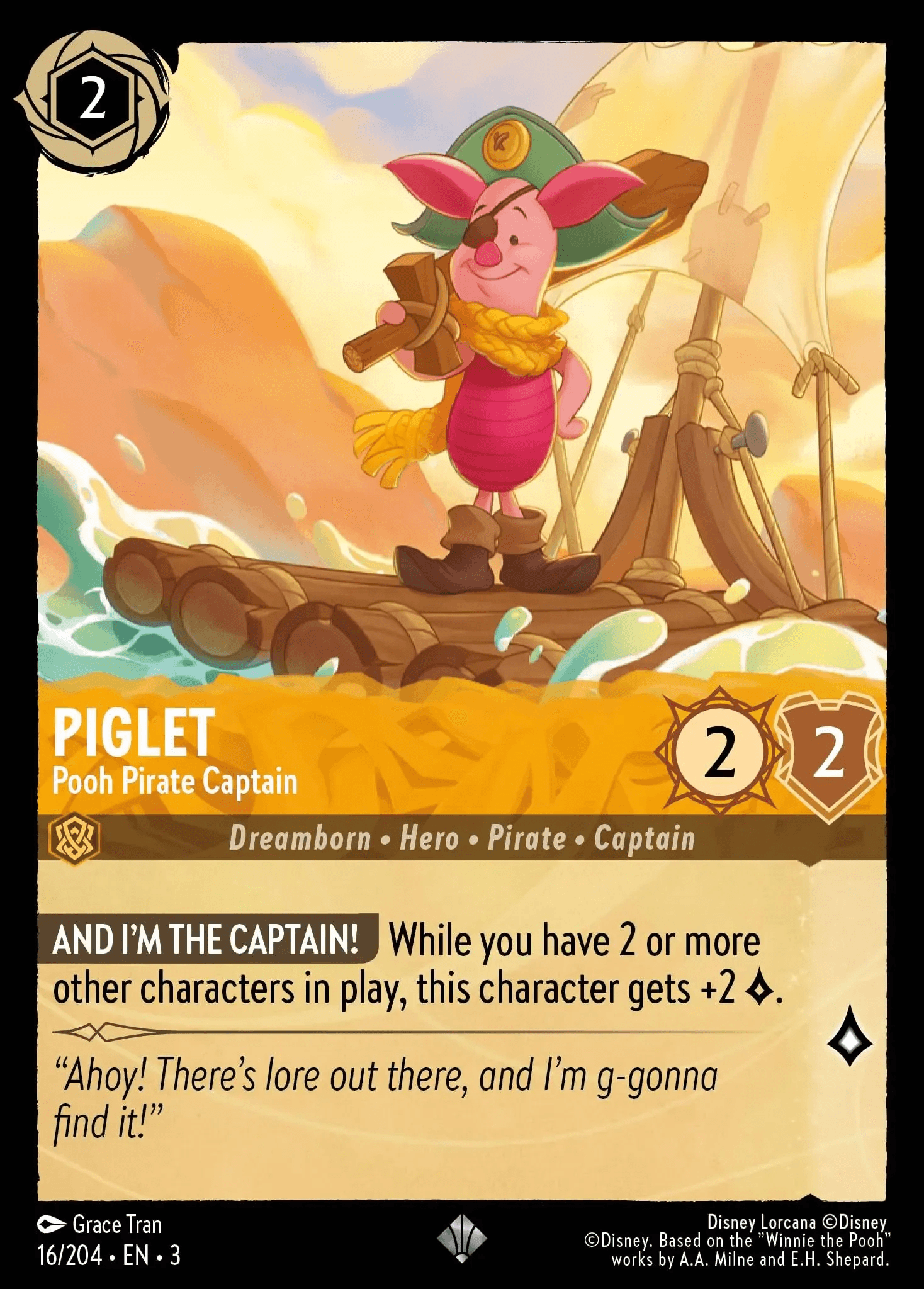 Piglet - Pooh Pirate Captain — Into the Inklands