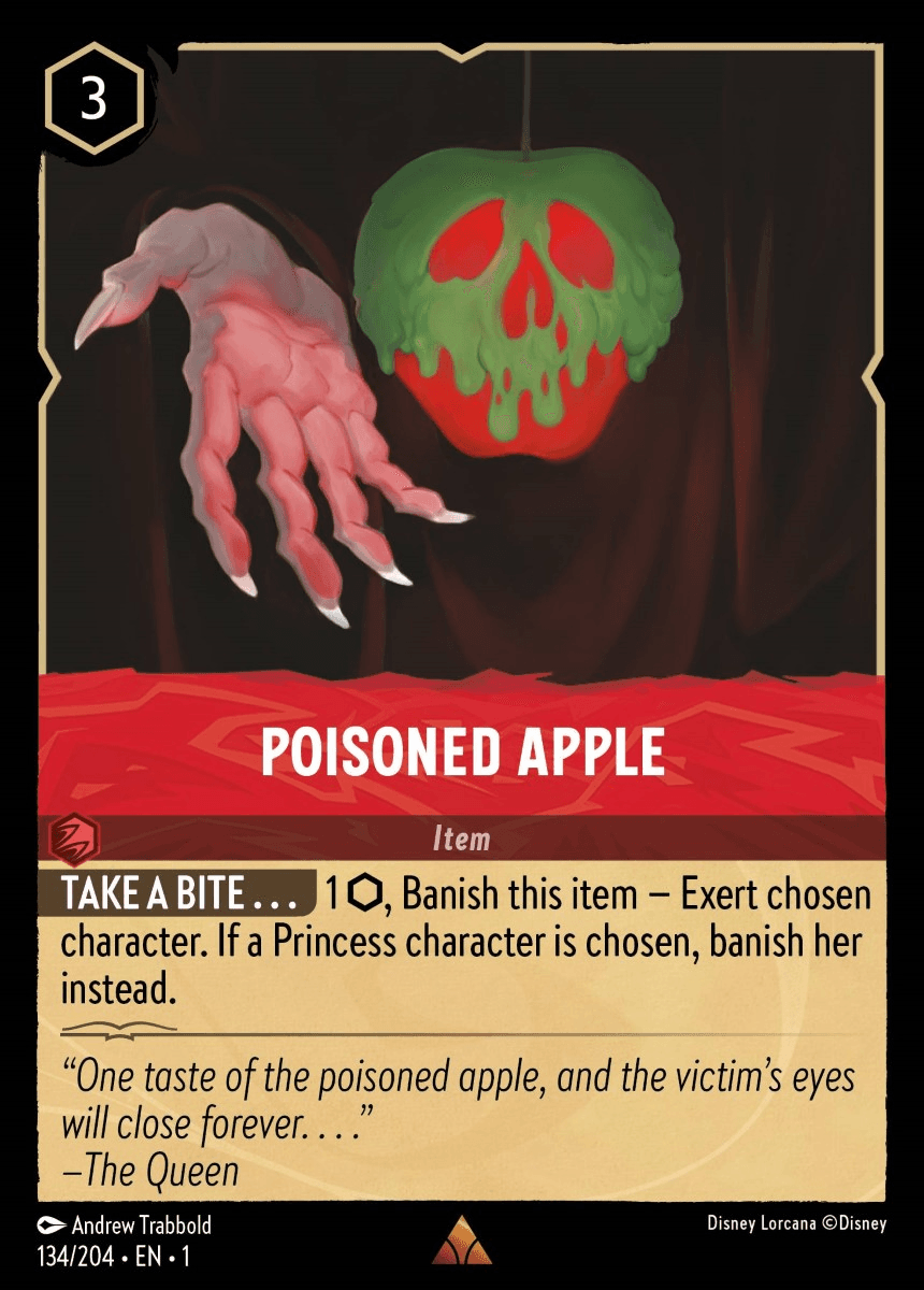 Poisoned Apple — The First Chapter Disney Lorcana card by Andrew Trabbold