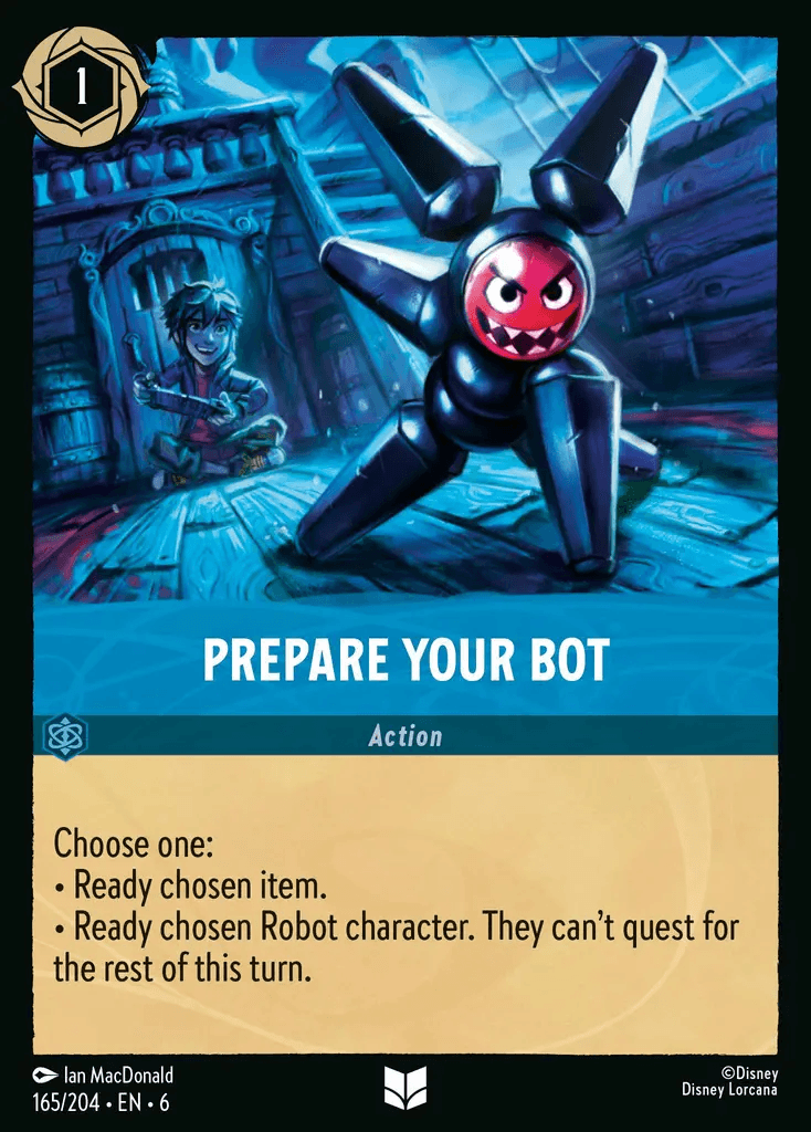 Prepare Your Bot — Azurite Sea Disney Lorcana card by Ian MacDonald