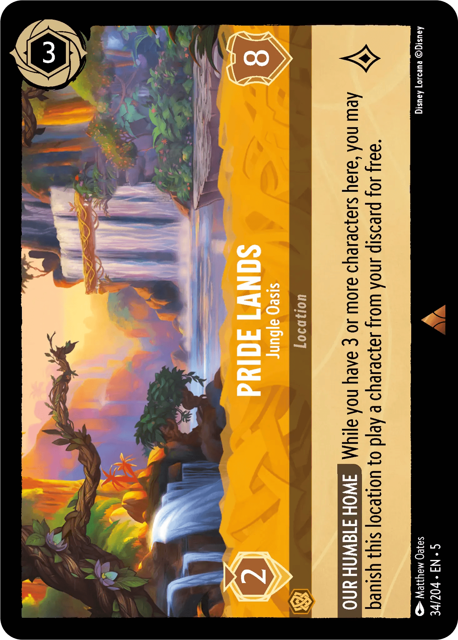 Pride Lands - Jungle Oasis — Shimmering Skies Disney Lorcana card by Matthew Oates