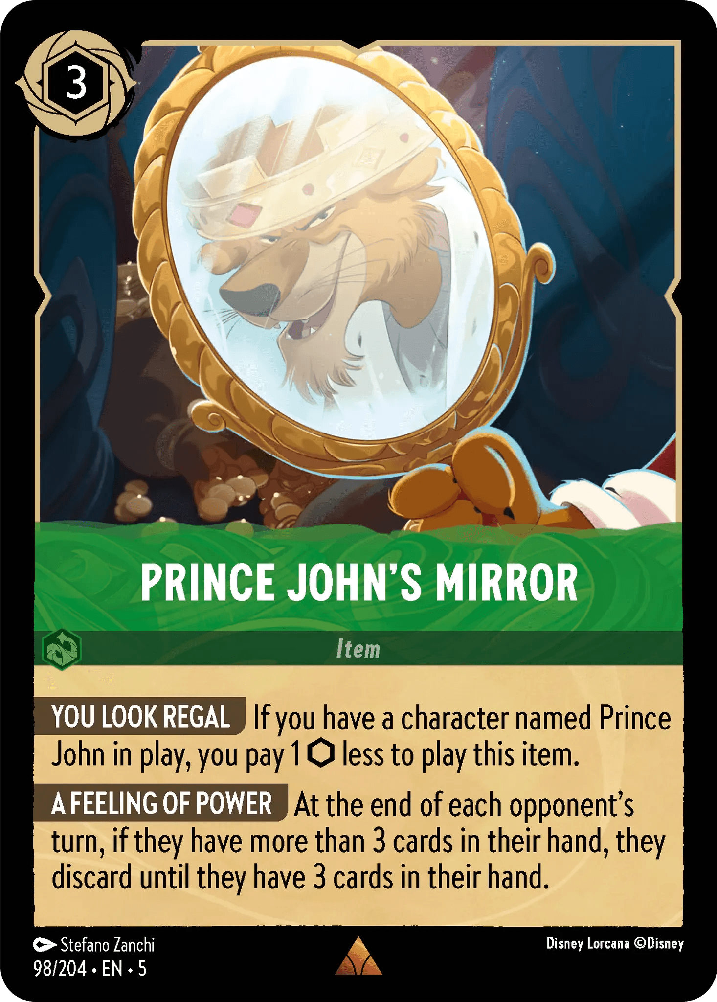 Prince John's Mirror — Shimmering Skies Disney Lorcana card by Stefano Zanchi