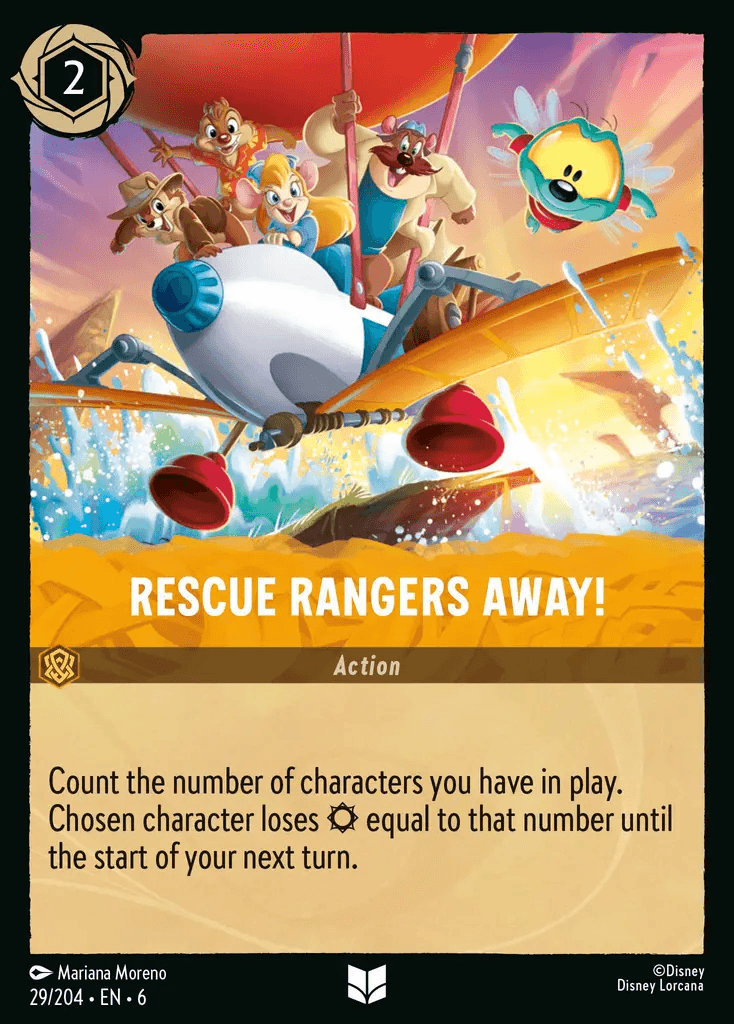 Rescue Rangers Away! — Azurite Sea Disney Lorcana card by Mariana Moreno