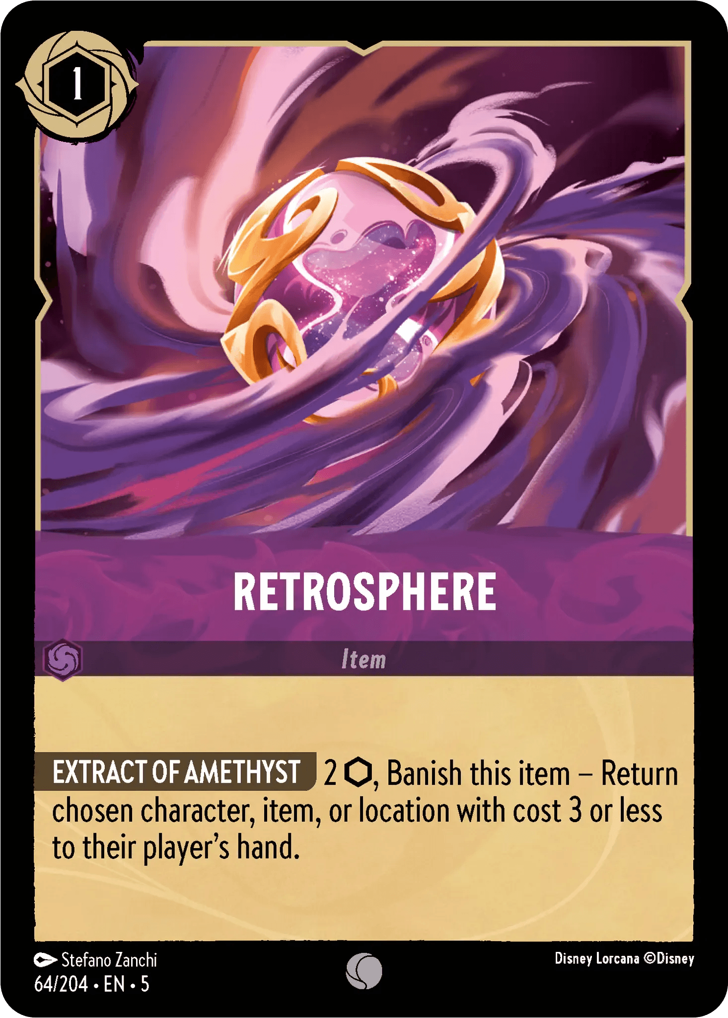 Retrosphere — Shimmering Skies Disney Lorcana card by Stefano Zanchi