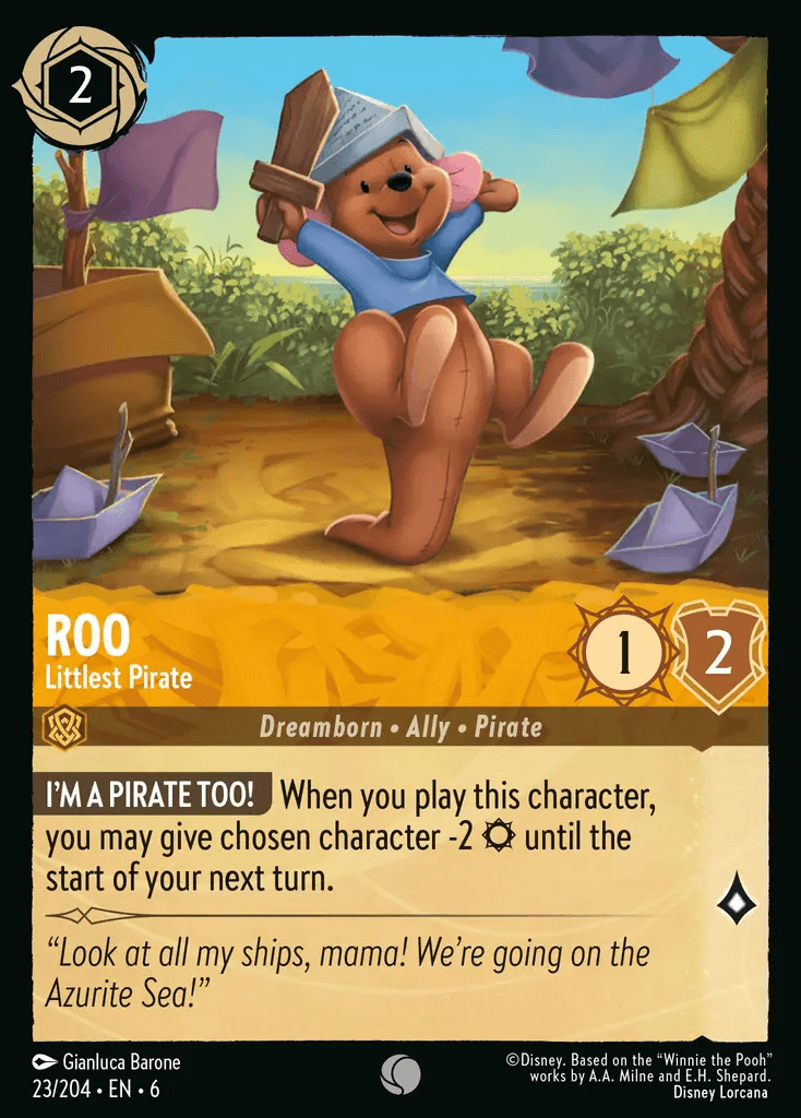 Roo - Littlest Pirate — Azurite Sea Disney Lorcana card by Gianluca Barone