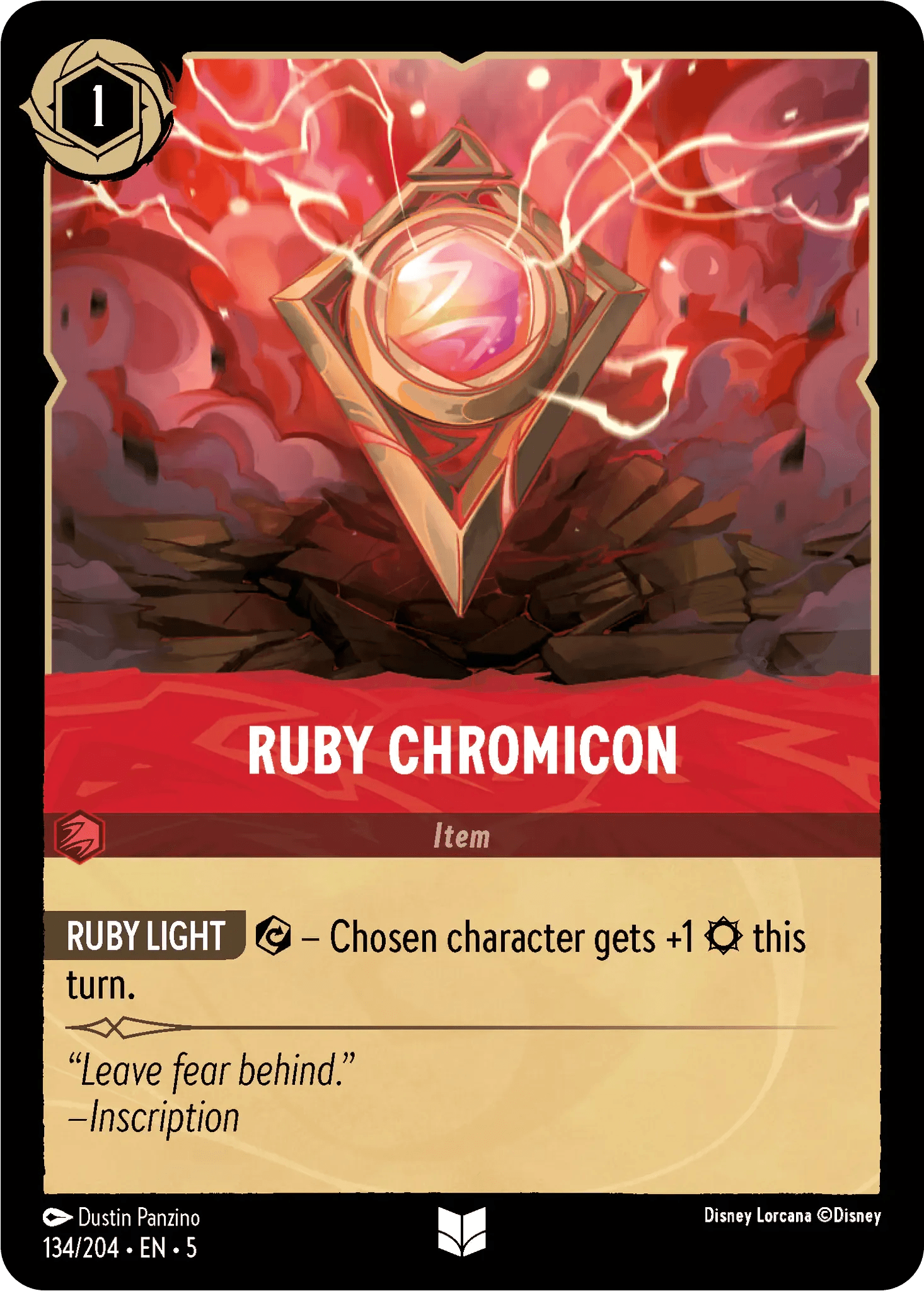 Ruby Chromicon — Shimmering Skies Disney Lorcana card by Dustin Panzino