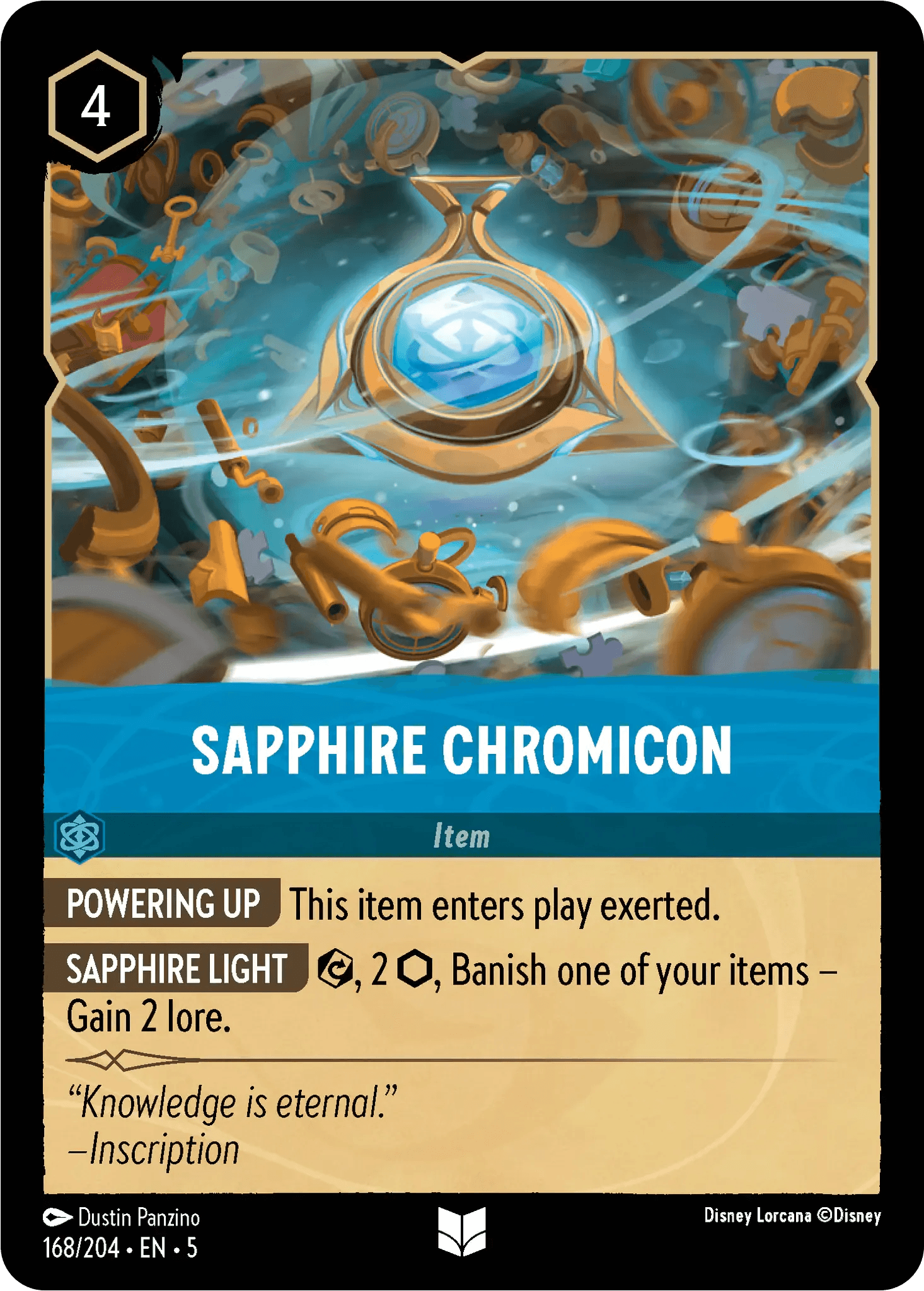 Sapphire Chromicon — Shimmering Skies Disney Lorcana card by Dustin Panzino