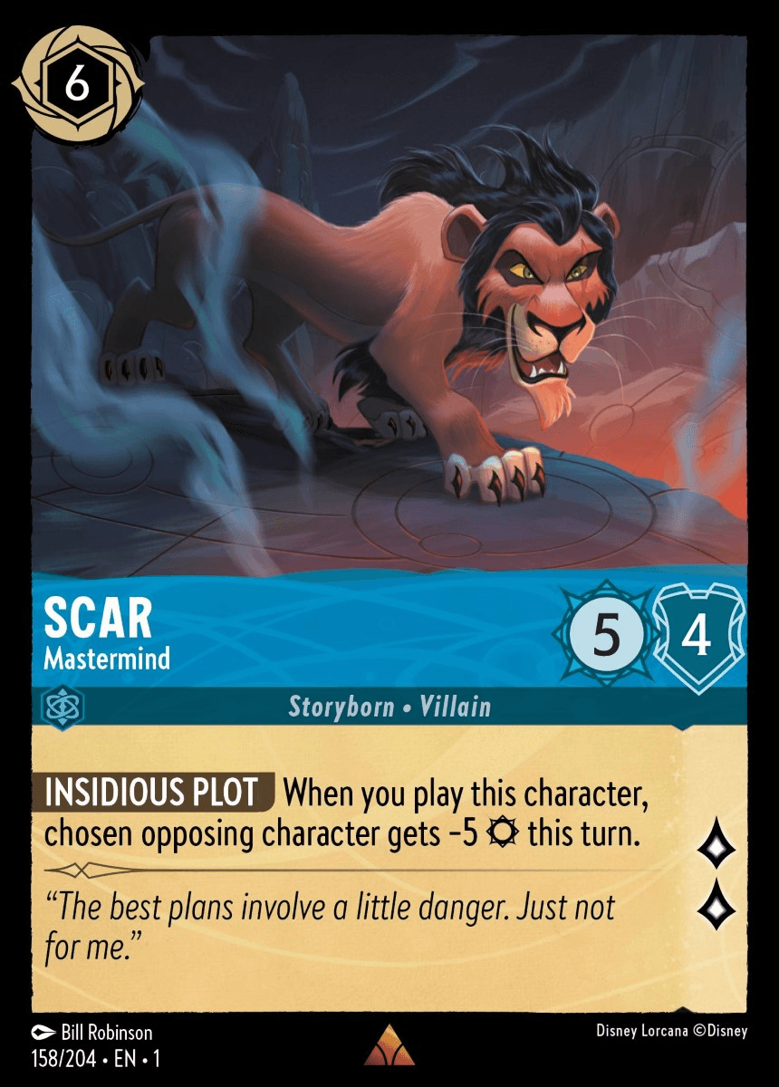 Scar - Mastermind — The First Chapter Disney Lorcana card by Bill Robinson