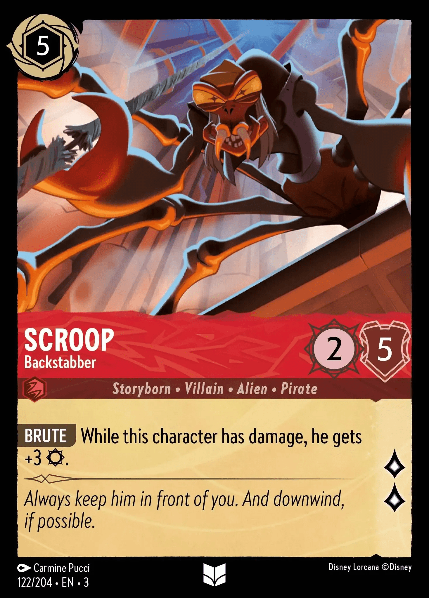 Scroop - Backstabber — Into the Inklands Disney Lorcana card by Carmine Pucci