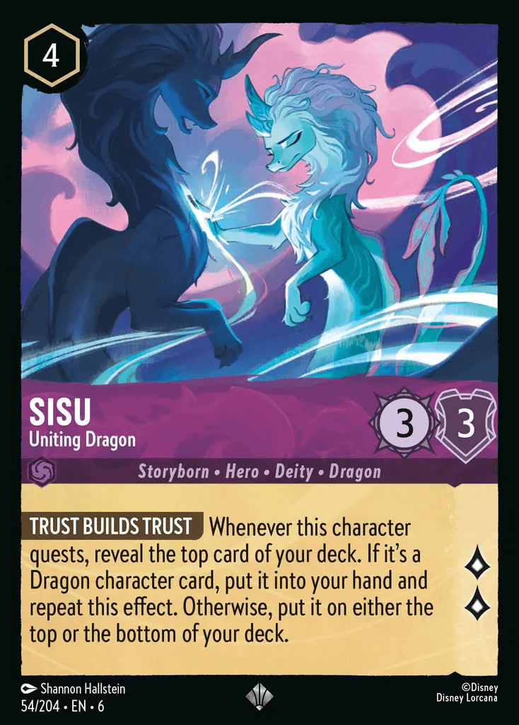 Sisu - Uniting Dragon — Azurite Sea Disney Lorcana card by Shannon Hallstein