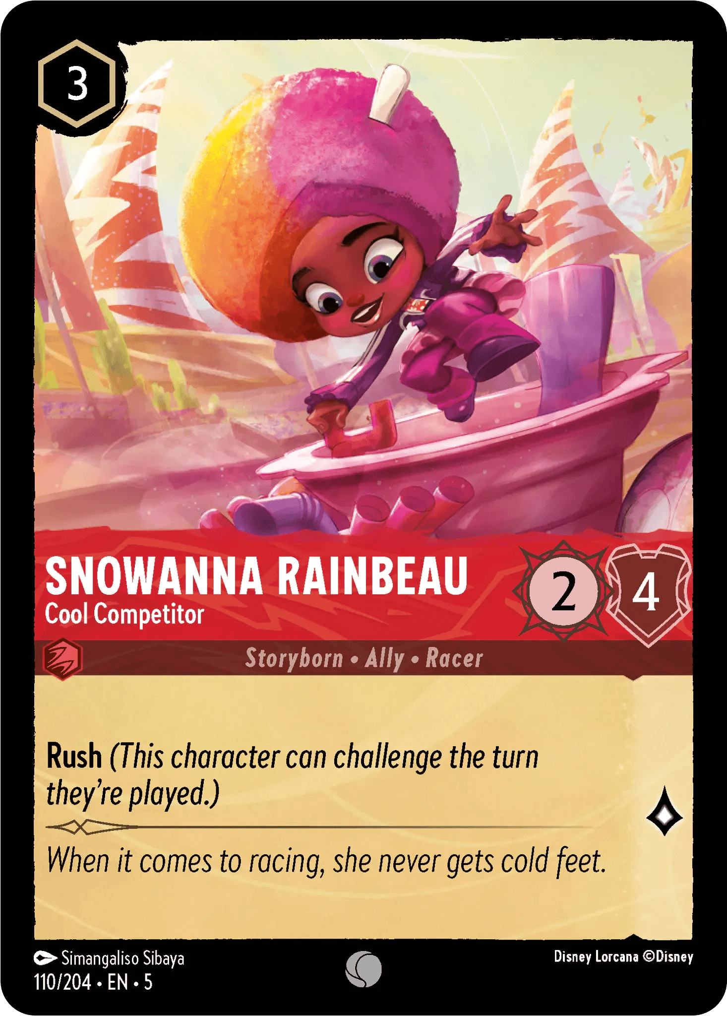 Snowanna Rainbeau — Shimmering Skies Disney Lorcana card by Simangaliso Sibaya
