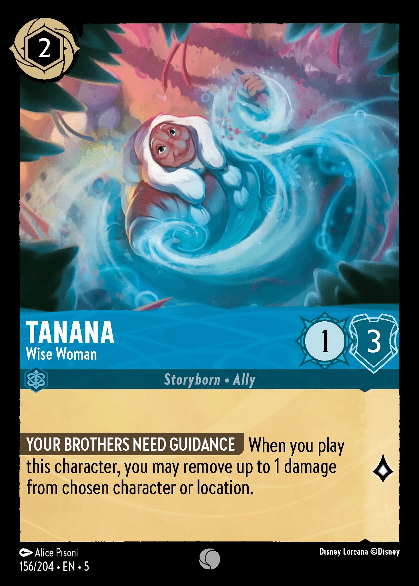 Tanana - Wise Woman — Shimmering Skies Disney Lorcana card by Alice Pisoni