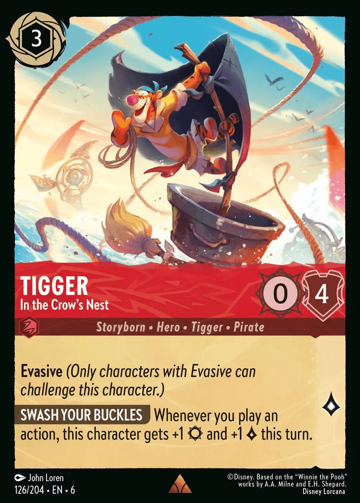 Tigger - In the Crow's Nest — Azurite Sea Disney Lorcana card by John Loren