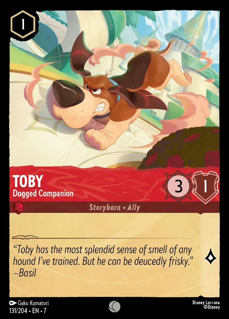 Toby - Dogged Companion — Archazia's Island Disney Lorcana card by Gaku Kumatori