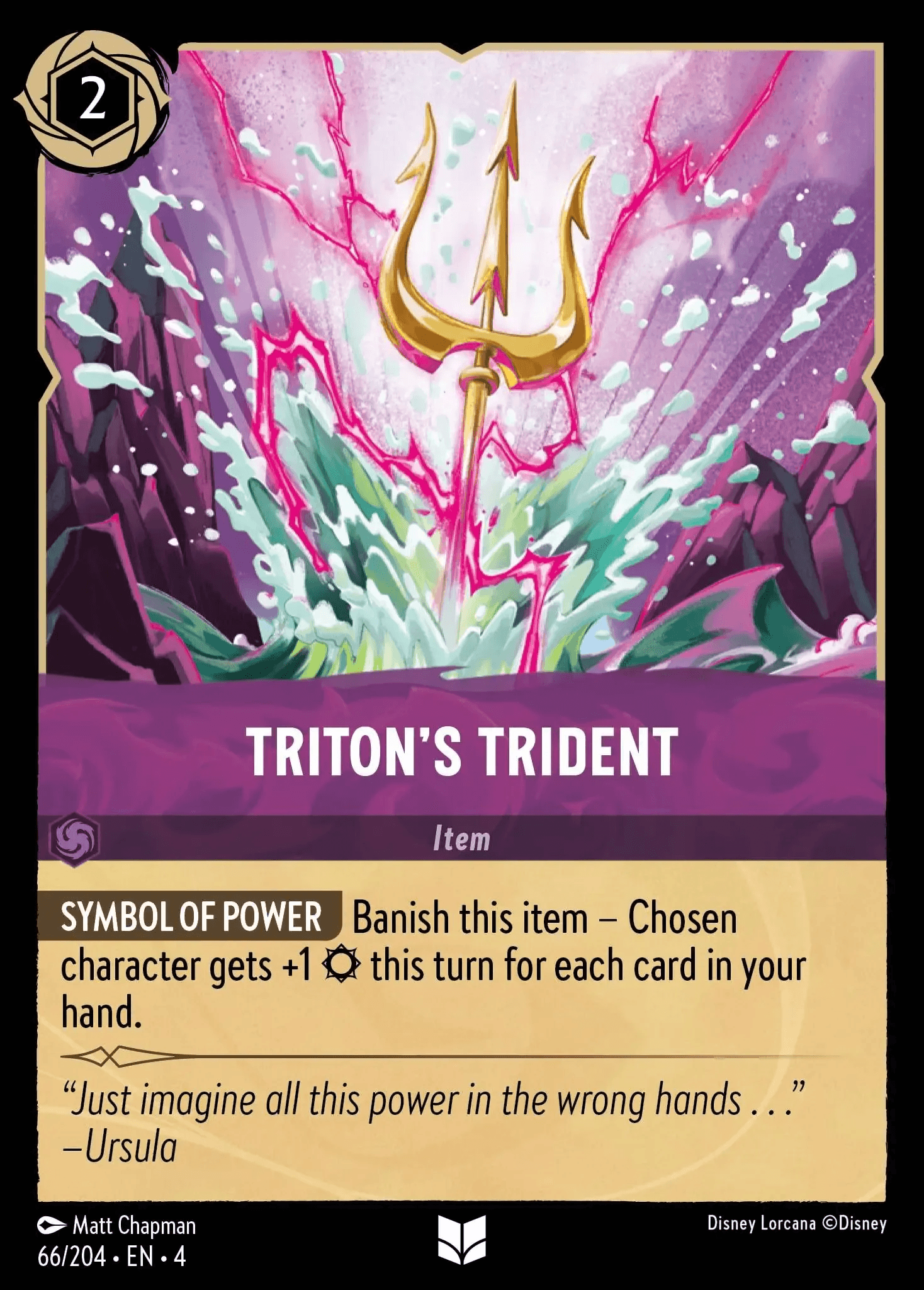 Triton's Trident — Ursula's Return Disney Lorcana card by Matt Chapman