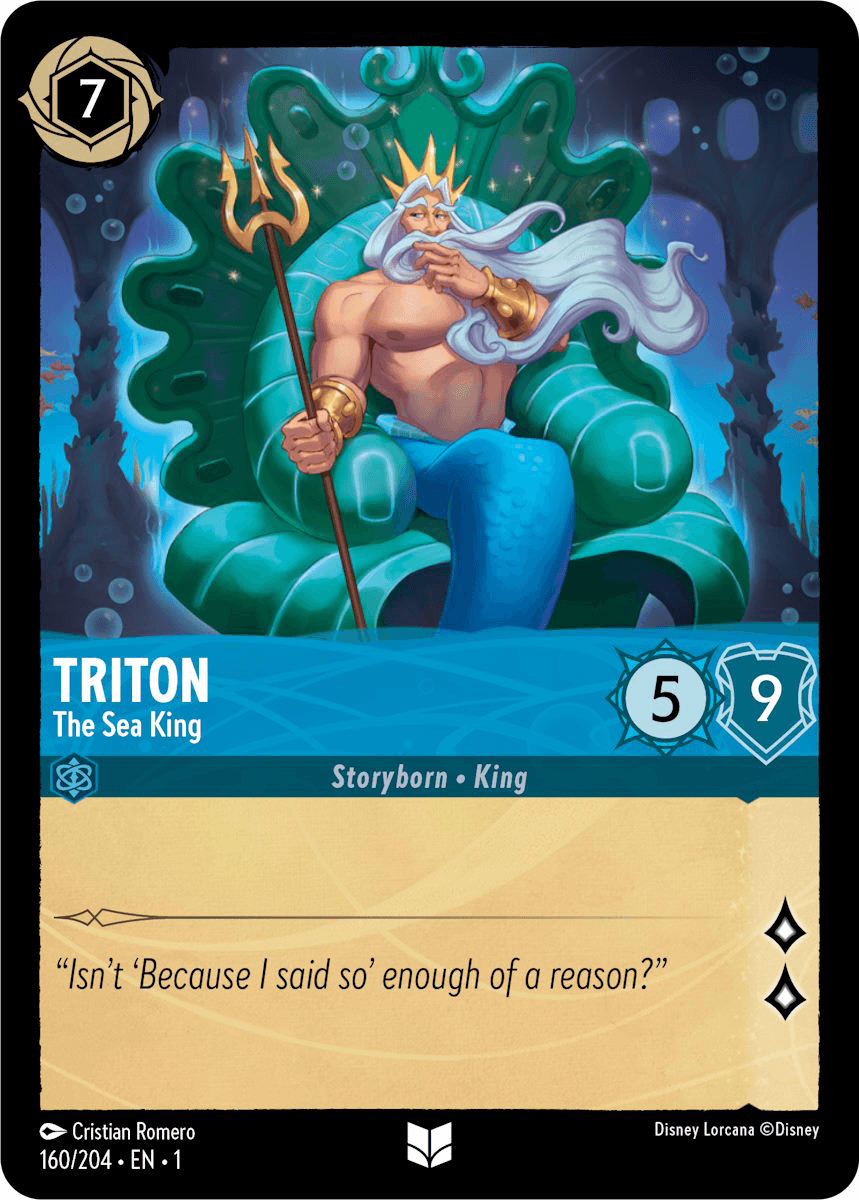 Triton - The Sea King — The First Chapter Disney Lorcana card by Cristian Romero