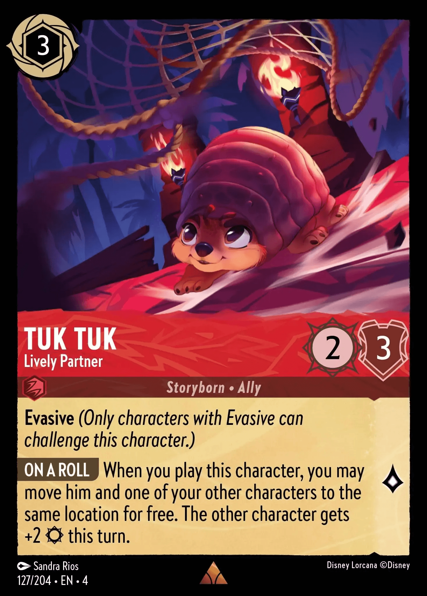 Tuk Tuk - Lively Partner — Ursula's Return Disney Lorcana card by Sandra Rios