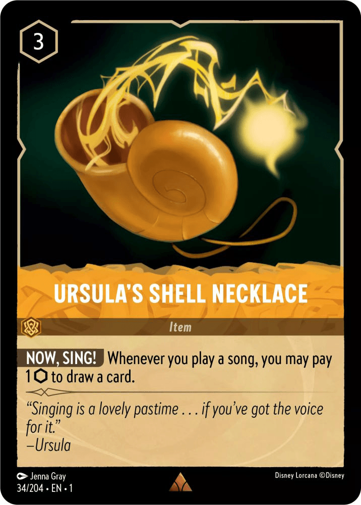Ursula's Shell Necklace — The First Chapter Disney Lorcana card by Jenna Gray
