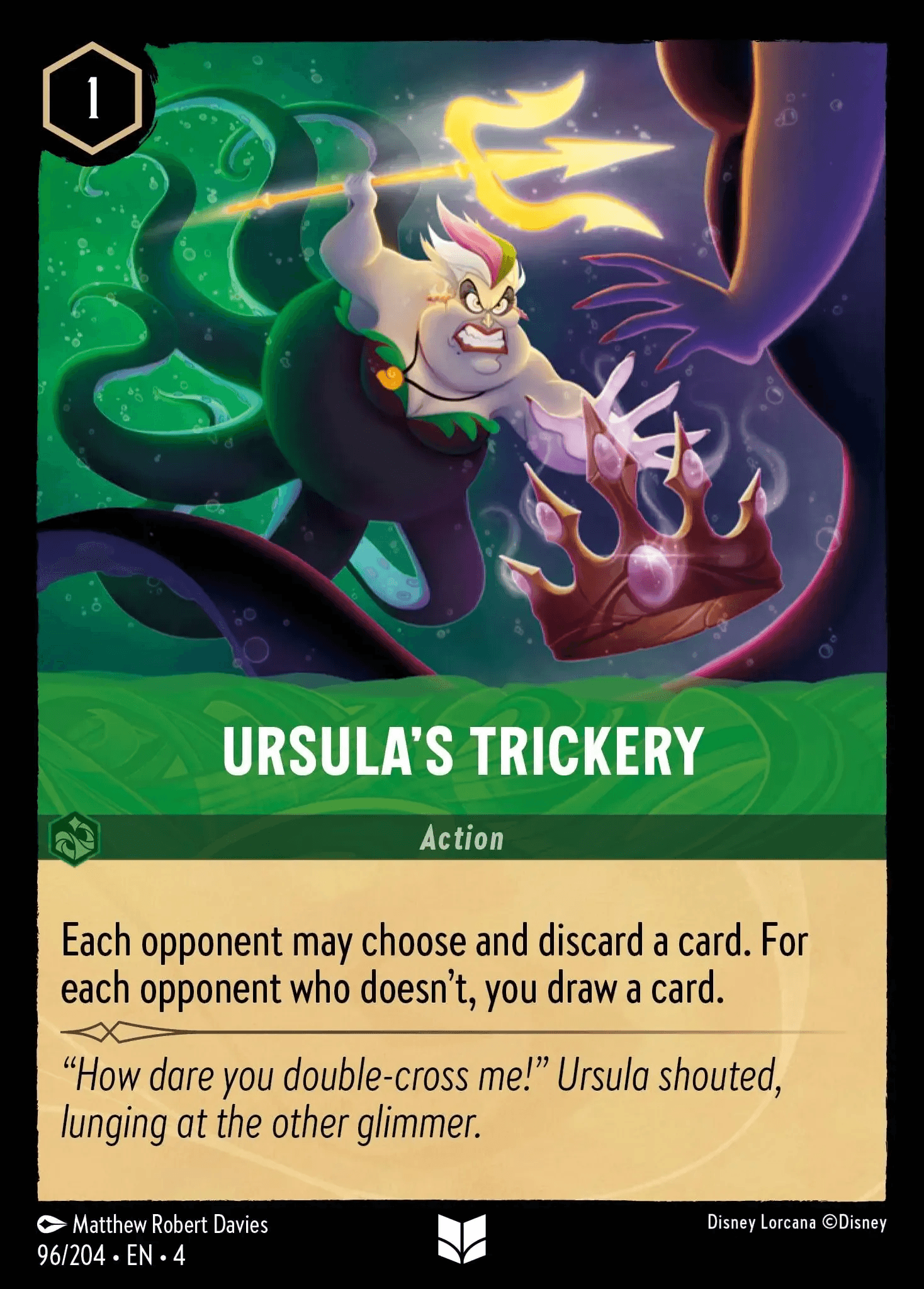 Ursula's Trickery — Ursula's Return Disney Lorcana card by Matthew Robert Davies