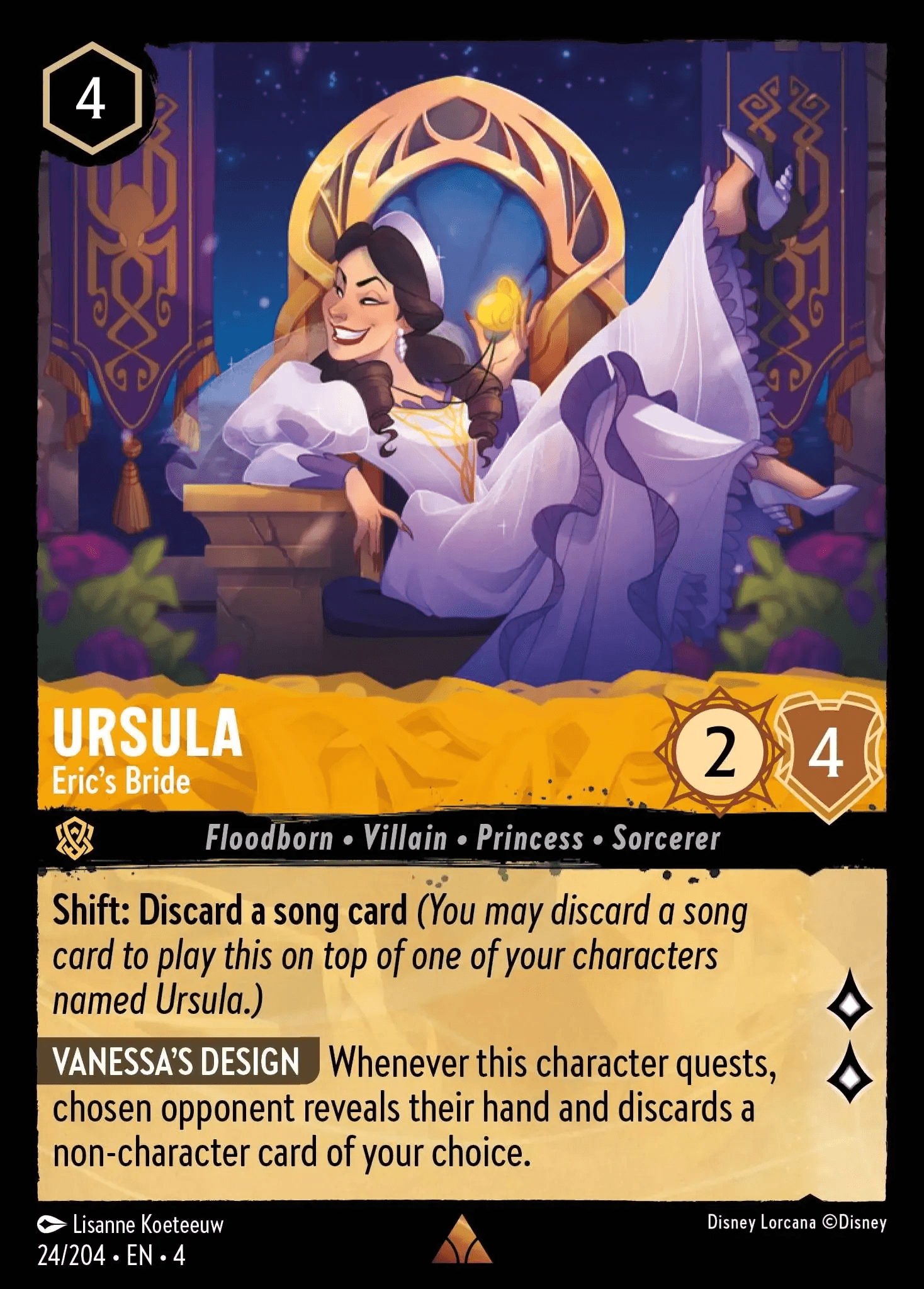 Ursula - Eric's Bride — Ursula's Return Disney Lorcana card by Lisanne Koeteeuw