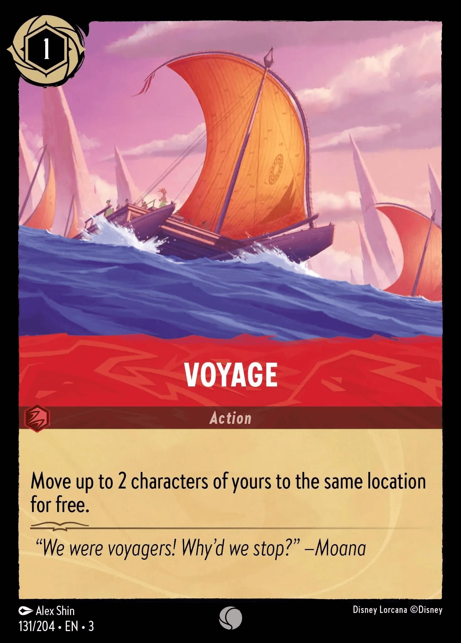Voyage — Into the Inklands Disney Lorcana card by Alex Shin