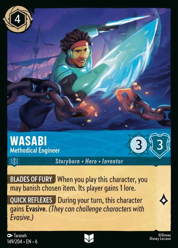 Wasabi - Methodical Engineer — Azurite Sea Disney Lorcana card by Taraneh