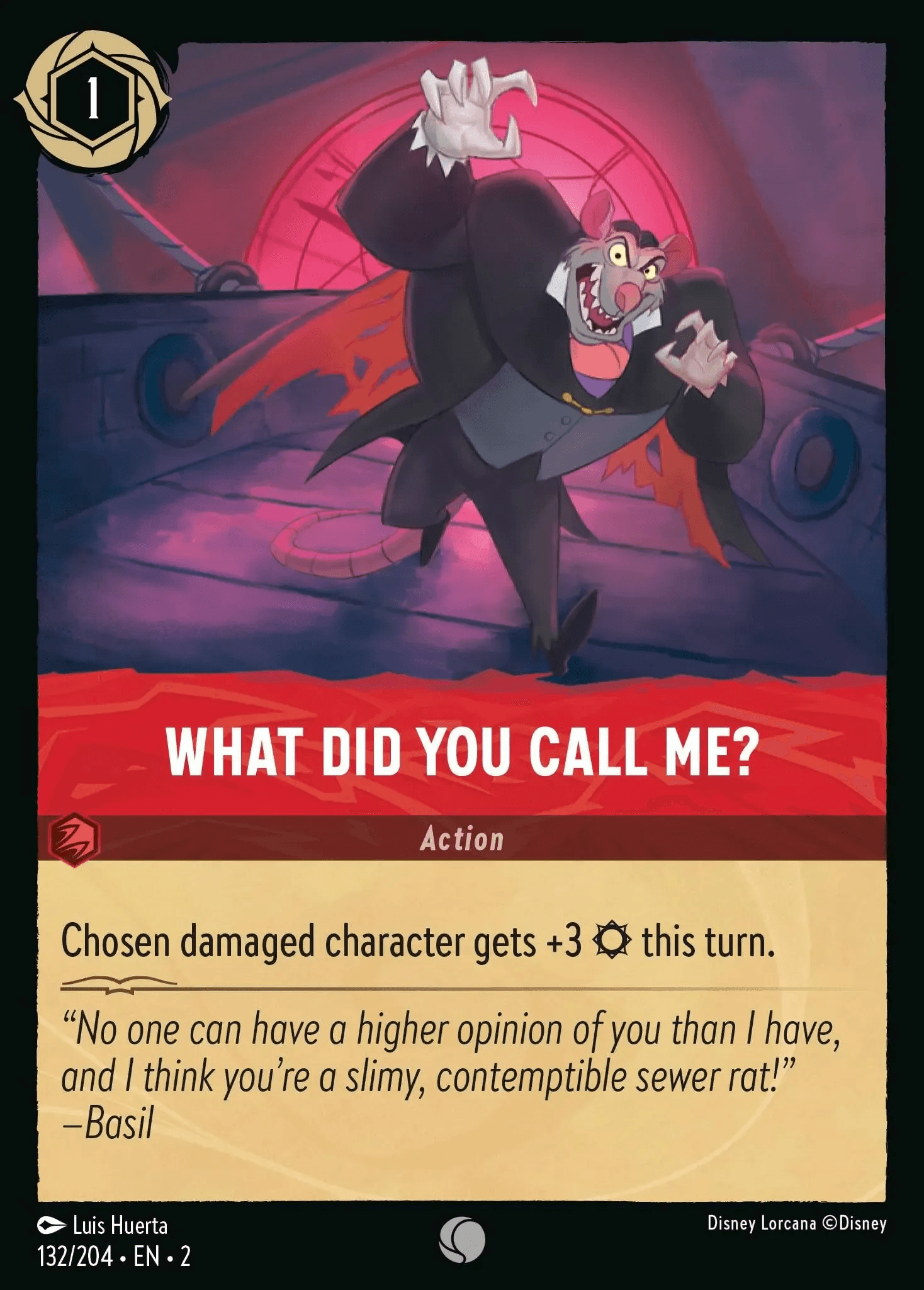 What Did You Call Me? — Rise of the Floodborn Disney Lorcana card by Luis Huerta
