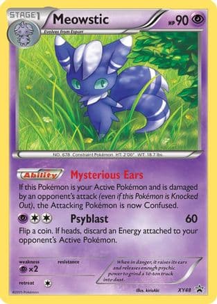 Meowstic - XY48 — XY Promos Pokémon TCG card by Ken Sugimori