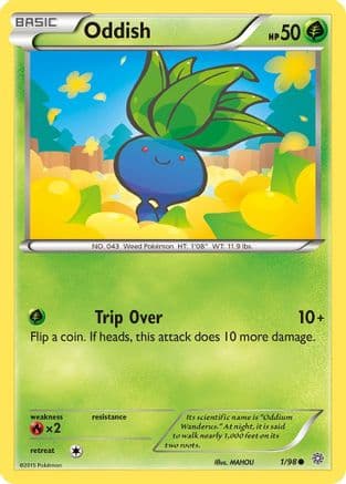Oddish — XY - Ancient Origins Pokémon TCG card by MINAMINAMI Take