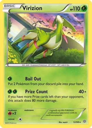 Virizion — XY - Ancient Origins Pokémon TCG card by match