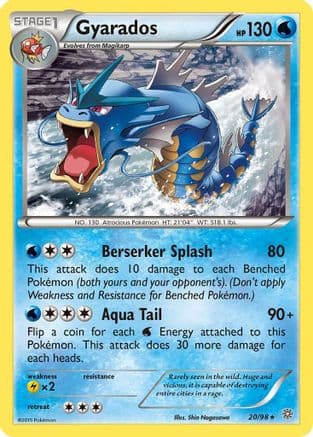 Gyarados (20) — XY - Ancient Origins Pokémon TCG card by Shin Nagasawa