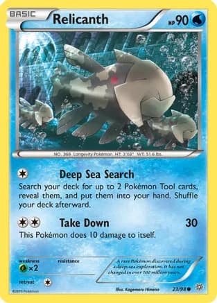 Relicanth — XY - Ancient Origins Pokémon TCG card by Kagemaru Himeno
