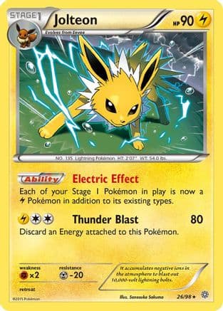 Jolteon — XY - Ancient Origins Pokémon TCG card by Sanosuke Sakuma