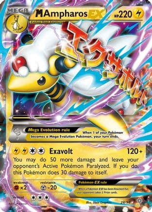 M Ampharos EX — XY - Ancient Origins Pokémon TCG card by Syohei Oguri