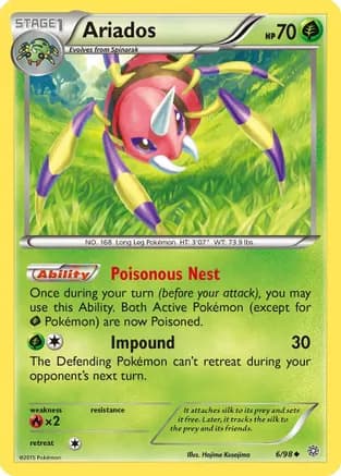 Ariados — XY - Ancient Origins Pokémon TCG card by Mitsuhiro Arita