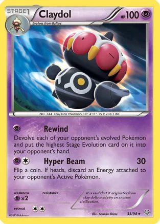 Claydol — XY - Ancient Origins Pokémon TCG card by Satoshi Shirai