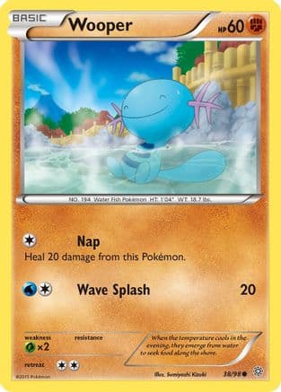 Wooper — XY - Ancient Origins Pokémon TCG card by Sumiyoshi Kizuki