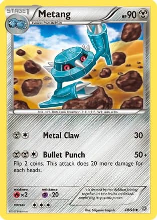Metang — XY - Ancient Origins Pokémon TCG card by Shigenori Negishi