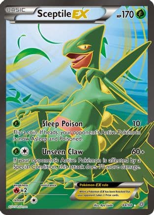 Sceptile EX (84 Full Art) — XY - Ancient Origins Pokémon TCG card by Ryo Ueda