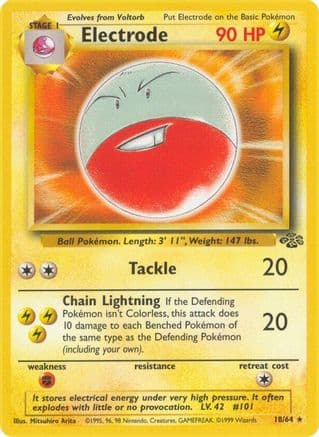 Electrode (18) — Jungle Pokémon TCG card by Mitsuhiro Arita