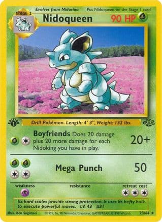 Nidoqueen (23) — Jungle Pokémon TCG card by Ken Sugimori