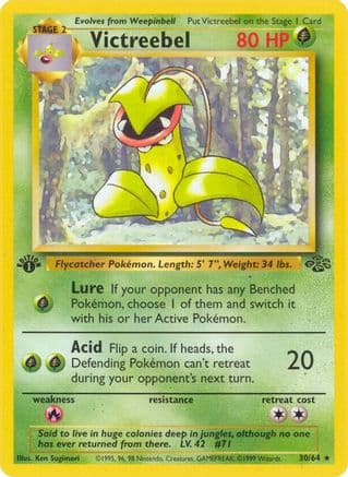 Victreebel (30) — Jungle Pokémon TCG card by Ken Sugimori