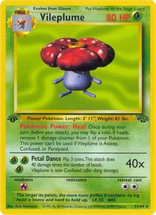 Vileplume (31) — Jungle Pokémon TCG card by Keiji Kinebuchi