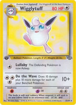 Wigglytuff (32) — Jungle Pokémon TCG card by Mitsuhiro Arita