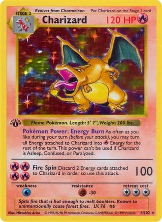 Charizard — Base Set (Shadowless) Pokémon TCG card by Mitsuhiro Arita