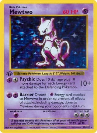 Mewtwo — Base Set (Shadowless)