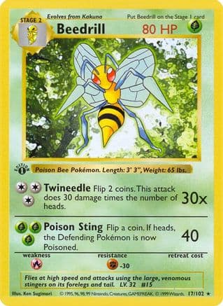 Beedrill — Base Set (Shadowless)