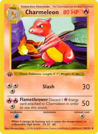Charmeleon — Base Set (Shadowless)