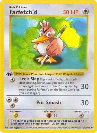 Farfetch'd — Base Set (Shadowless)