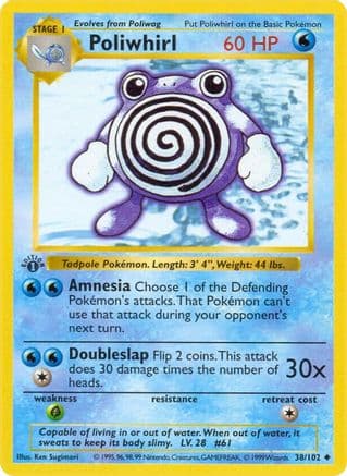 Poliwhirl — Base Set (Shadowless)